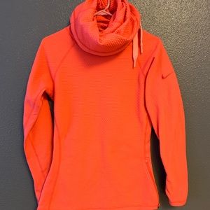 Nike cowl neck fleece pullover - orange